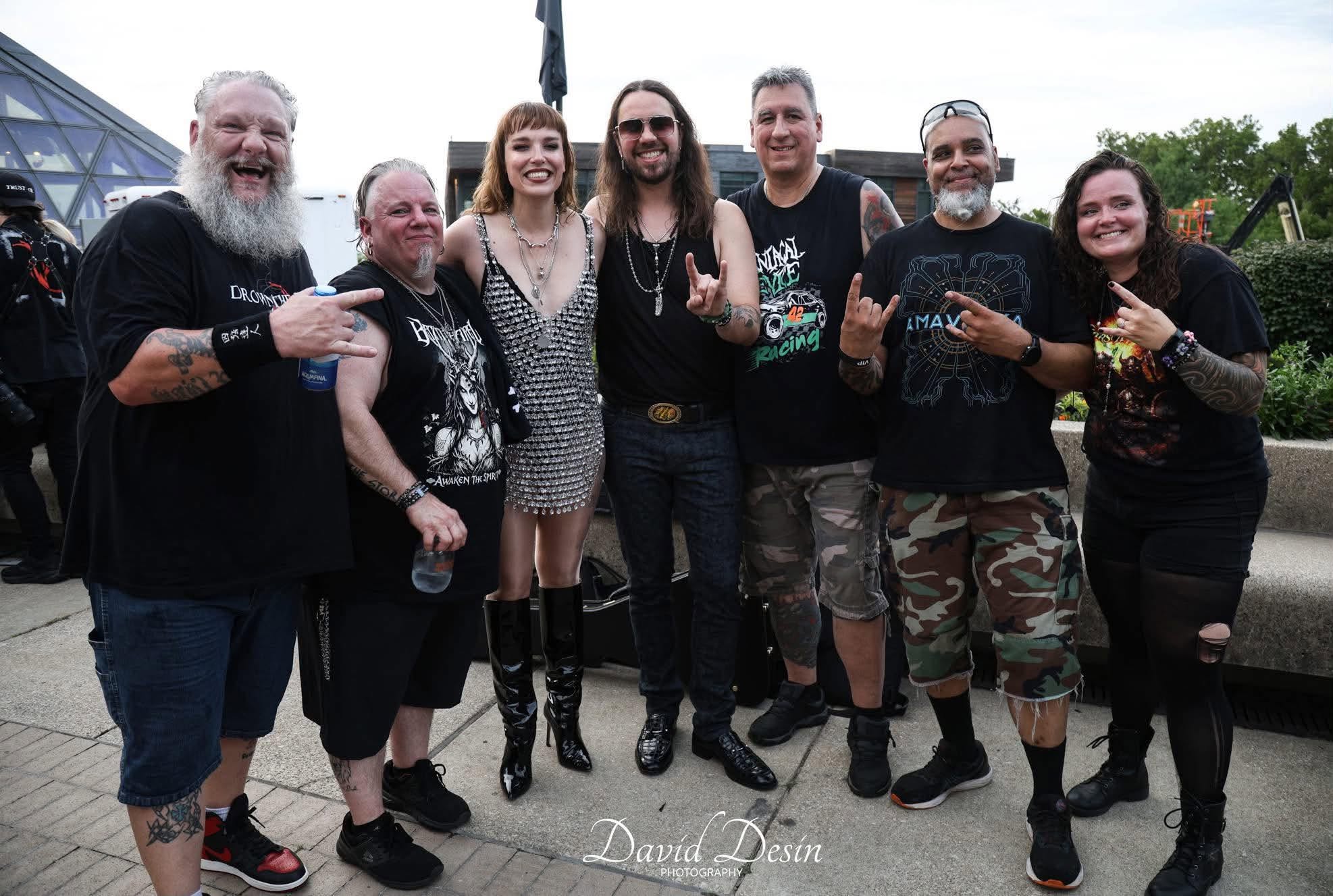 With Lzzy Hale and Joe Hottinger. Photo by David Desin Photography